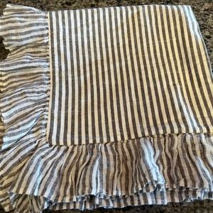 Emily & Meritt Ruffle Stripe Sham - Charcoal/Ivory